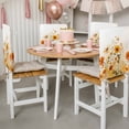 thumbnail image 3 of Summer Sunflower Chair Covers Set of 4 Daisy Watercolor Orange Plant Farmhouse Chair Back Covers Stretch Removable Washable Slipcovers Protector for Dining Room Kitchen Party Decor, 3 of 9