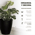 thumbnail image 2 of Maceta Redonda Elly Decor Negra De 12 Pulgadas Con Drenaje Para Interior Y Exterior 30.5 x 30.5 x 30.5 cm Elly Decor ED-MRP01BK, 2 of 5