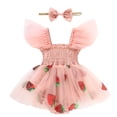 thumbnail image 1 of Body sin mangas con volantes y tul para niña, color rosa, 6-12 m, 1 of 6