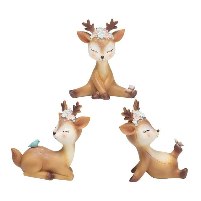 Figura de ciervo feelfreeau para centros de mesa de oficina, decoración, adorno para bodas MeditaciónTraviesaTímida