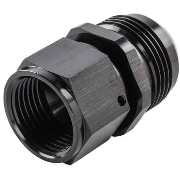 JEGS AN Female Swivel to Male Expander Fitting [-12 AN Female to -16 AN Male, Black Hard Anodized]