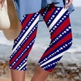 thumbnail image 2 of Odeerbi 4th of July Patriotic Beach Capris for Women 2025 Casual Drawstring Pants Summer Elastic Waist Independence Day Printed Cropped Pants White, 2 of 5