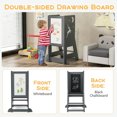 thumbnail image 5 of Spaco Toddler Kitchen Stool Helper Baby Standing Tower with Chalkboard and Whiteboard-Gray, Step Stool for Toddlers for The Bedroom, Bathroom, Kitchen, 5 of 10