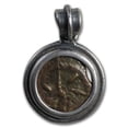 thumbnail image 2 of Ancient Judaea Widows Mite Alex. Jannaeus (103-76 BC) Bezel Mount, 2 of 7