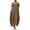 Coffee, variant on Women Dress A-line O Neck Oversized Solid Color Short Sleeves Soft Plus Size Pockets Breathable Ankle Length Big Swing Casual Daily Summer Maxi Dress