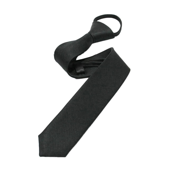 VONKY Cravate Étroite Rétro pour Hommes et Garçons Cravate Fine Pratique pour Mariage Fête Club Mariée Robe Noire