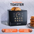 thumbnail image 2 of Palanca Toaster Nostalgia Inspirex con pantalla táctil de dos cortes, color negro, 2 of 9