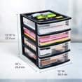 thumbnail image 3 of Organizador de Escritorio y Mostrador Gracious Living con 4 Cajones Negro, 3 of 8
