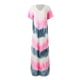 thumbnail image 3 of WILLBEST Vestido Largo Informal Holgado de Manga Corta con Escote En V y Abertura con Efecto Tie-Dye para Mujer Extra Grande, 3 of 3