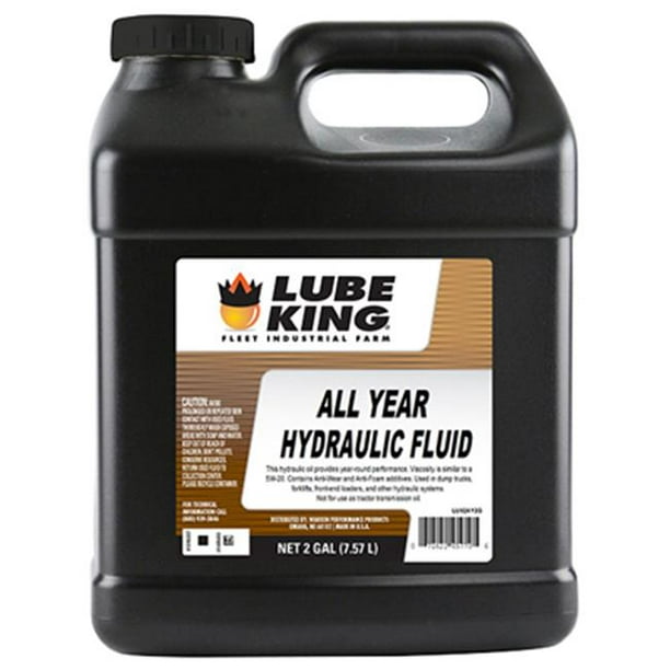 Lube King LU52AY2G 2 Gallons- Huile Hydraulique Toute l'Année - Pack de 3