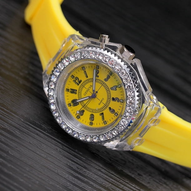 Reloj luminoso de silicona para hombre, reloj led con luz, reloj luminoso para escuela secundaria