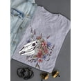 thumbnail image 3 of Unicorn Skull W Flowers. T-Shirt Women -Smartprints Designs, Female Medium, 3 of 4