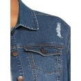 thumbnail image 3 of A3 Denim Women's Plus Size Distressed Denim Jacket, 3 of 5