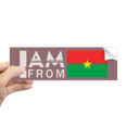 thumbnail image 1 of Autocollant Pare-Chocs Rectangulaire Burkina Faso pour Carnet et Fenêtre, 1 of 1