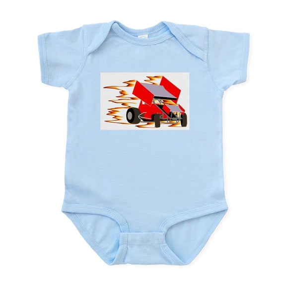 CafePress - Flaming Winged Sprint Infant Bodysuit - Baby Light Bodysuit, Size Newborn - 24 Months