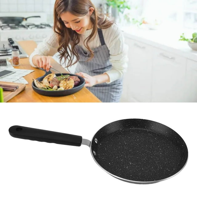 Portable Nonstick Crepe Pancake Pan, Aluminum Alloy Griddle Maker for Pancakes, Pizzas with Easy Clean Up