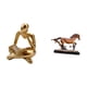 thumbnail image 5 of Estatua de caballo pensador abstracto, decoración para mesa, sala de estar, estantería de oficina, escultura, figurita, obra de arte coleccionable, ad, 5 of 8