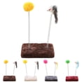 thumbnail image 2 of Cat Spring Toy Interactive Plush Pom Pom Cat Scratching Toy Kitten Mouse Toy, 2 of 10
