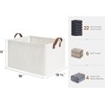 thumbnail image 2 of Storage Bins, Shelves Baskets for Organizing, Large Fabric Closet Organizers with Handles, Metal Frame, Natural Color, 2-Pack, 2 of 16