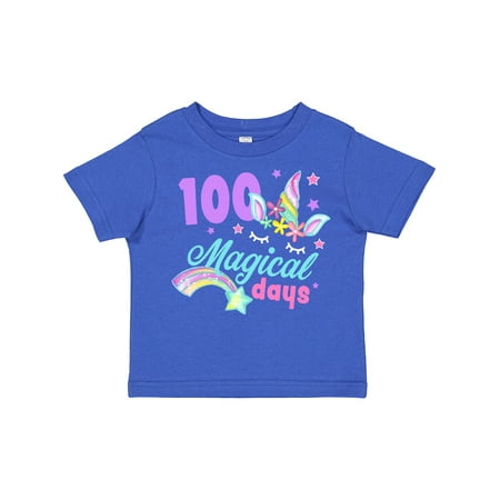 

Inktastic 100 Magical Days with Unicorn Gift Toddler Toddler Girl T-Shirt
