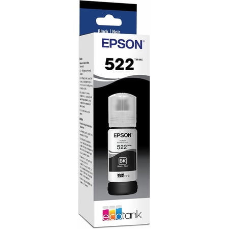 522 EcoTank Ink Ultra-high Capacity Bottle Black (T522120-S) Works with ET-2720 2800 2803 2840 4700 4800 4810
