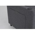 thumbnail image 6 of 3-in-1 Convertible Sleeper Chair Bed Pull Out Single Armchair Sofa with USB Ports and Side Pocket, Adjustable Backrest for Small Spaces, Linen Grey, 6 of 9