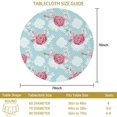 thumbnail image 3 of Pioneer Flower Floral Print Pattern Round Tablecloth 60 X 60 Inch, Wrinkle Resistant Wipeable Table Cloth for Kitchen Dining Picnic Patio Party, 3 of 6