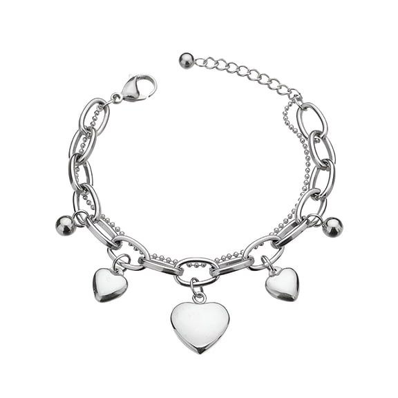 DESIGNICE 2026 New Ladies' Heart Bracelet Stainless Steel Bracelet for Daily Wear, Parties, Gifting, Anniversaries, Special Occasions