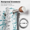 thumbnail image 2 of Outdoor Curtains for Patio Waterproof, Teal Blue Grey Botanical Outdoor Privacy Panels Grommet, Spring Floral Summer Farmhouse Blackout Outside Curtains for Porch/Cabana 54"x108", 2 Panels, 2 of 8