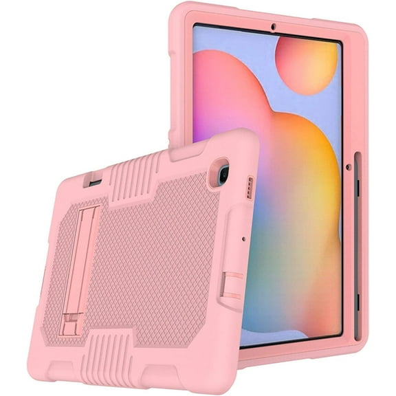 Case for Galaxy Tab S6 Lite, Slim Duty Drop Proof Shockproof Protective Cover with Stand and Pencil Holder for Samsung Galaxy Tab S6 Lite 10.4 inch Tablet SM-P610/P615 (Pink)