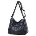 thumbnail image 3 of Bolso bandolera de piel sintética a la moda para mujer, con varios bolsillos, con cremallera, bandolera, 3 of 5