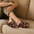 thumbnail image 4 of Psesaysky Mexican Pumpkin Skull Print Indoor House Slipper for Woman Closed Toe Slide Lightweight Material Bedroom Shoes for Winter, Size 10.5-11.5, 4 of 7