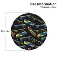 thumbnail image 2 of Honeii Colorful Skateboard print Leather Coaster Set of 4, ideal for safeguarding your furniture from drinks spills and effortless cleanup-Round Shape, 2 of 6