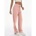 thumbnail image 6 of WMTBSRSW Women's Wide Leg Sweatpants for Petite High Rise Baggy Drawstring Lightweight Lounge Pants Deep Pockets Y2K Aesthetic Pink S, 6 of 7