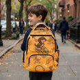 thumbnail image 3 of HUIACONG Orange Jungle Animal School Backpack for Daily Student Use Lightweight Multi Compartment Large Capacity for Boys Girls Ages 6‑18 Back to School, 3 of 7