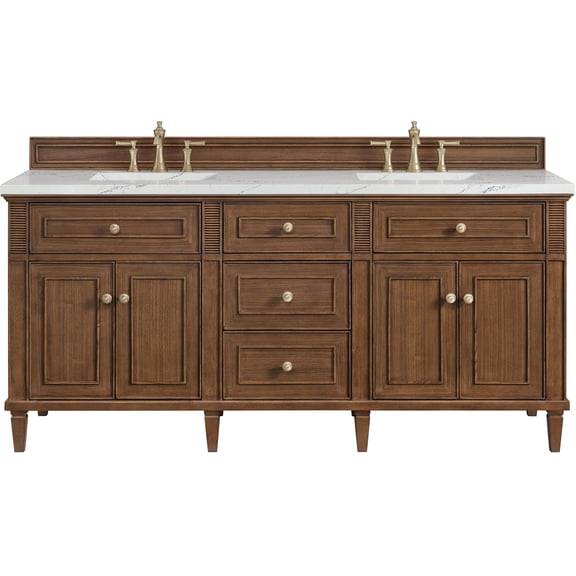James Martin Vanities 424-V72-WLT-FENC Lorelai 72" Free Standing Double Basin Hardwood
