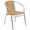 Beige and Gray, variant on Bowery Hill Aluminum and Rattan Stacking Patio Chair in Beige
