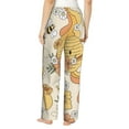 thumbnail image 3 of Fotbe Groovy Floral Women's Pajama Pants,Sleepwear Pants,Pj Bottoms Drawstring And Pockets-Medium, 3 of 9