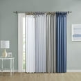 thumbnail image 5 of Home Essence Tiler Solid Blue Tie-Top Faux Linen Single Window Panel Curtain, 40” X 84”, 5 of 7