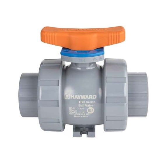 Hayward Flow Control Manual 2-Way Ball Valve,True-Union,CPVC TBH2200ASTV0000