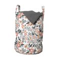 thumbnail image 1 of Garden Art Laundry Bag, Drawing of a Flowering Field with Wildflowers in Pastel Tones, Hamper Basket with Handles Drawstring Closure for Laundromats, 13" x 19", Charcoal Grey Mustard, by Ambesonne, 1 of 4