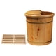 thumbnail image 2 of Baño de pies de madera, lavabo para remojo de pies, bañera para remojo de pies con rodillo de cobertura, 2 of 9