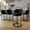 Black, variant on Peispie Counter Height Bar Stools Set of 4, 25 Inch Linen Upholstered Bar Chairs with Back, Modern Kitchen Island Stools with Footrest, Metal Frame, 350 lbs, Beige