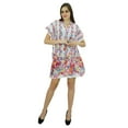 thumbnail image 6 of Bimba Women Bohemian Printed Kaftan Dress Cotton Short Tunic Beach Caftan, 6 of 9