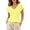 C225/Yellow1037, variant on Rggeeun Women's Tee Shirts Solid Color V Neck Short Sleeve Loose Fit Soft Breathable for Summer Party Comfort Tees,Yellow,Xl