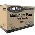 VeZee 9x13 Inch Half Size Disposable Aluminum Pans with Handle Rack BPA