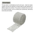 thumbnail image 4 of Unique Bargains Lace Trim 10 Yards 2 Inch Flower Elastic Lace Ribbons for Package Decoration Wedding Headbands Light Gray, 4 of 5