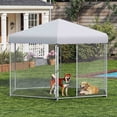 thumbnail image 2 of Craftian 13.1×11.2×7.6FT Outdoor Dog Kennel for Large Dogs, Pet Dog Run Enclosures for Dog Crate Outdoor Metal Galvanized Welded with Waterproof UV-Resistant Cover, 2 of 10