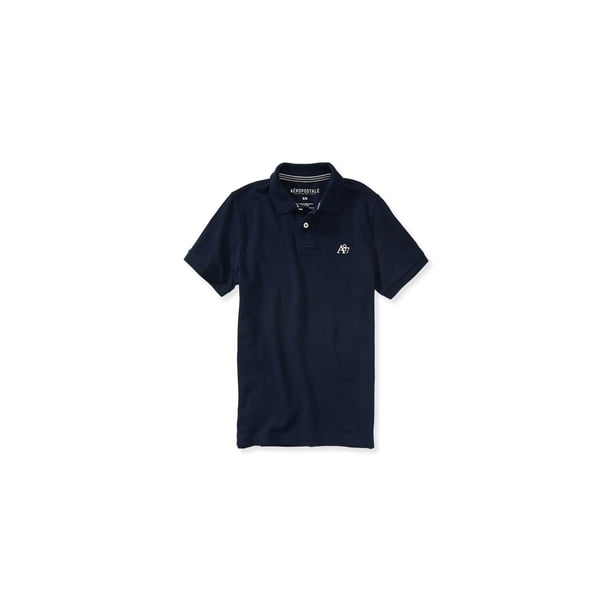 Aeropostale Mens A87 Uniform Rugby Polo Shirt, Azul, Grande Aeropostale polo, rugbi
