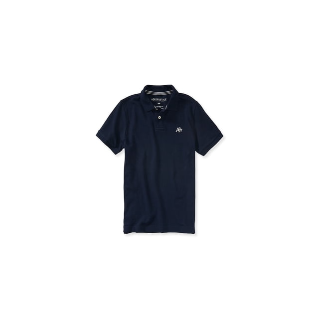 Aeropostale Mens A87 Uniform Rugby Polo Shirt, Azul, Grande Aeropostale polo, rugbi